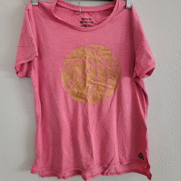 Reebok Pink and Gold Kids Tank Top - Picture 1 of 6